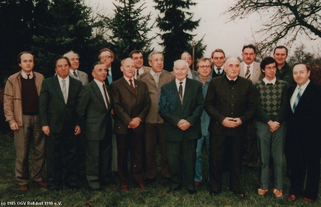Der Vereinsvorstand im Jubliäumsjahr 1985